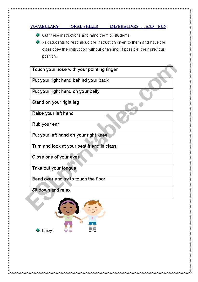 Body Parts worksheet