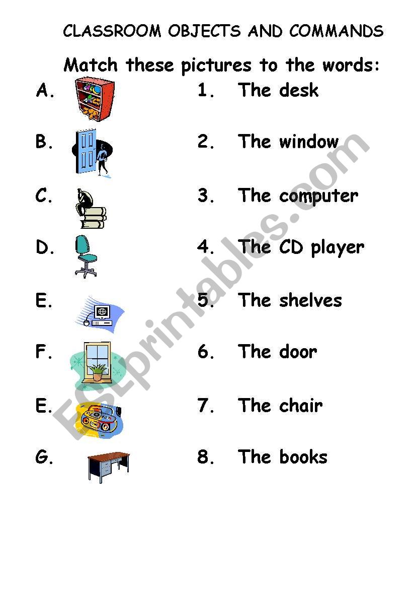 Classroom objects and commands