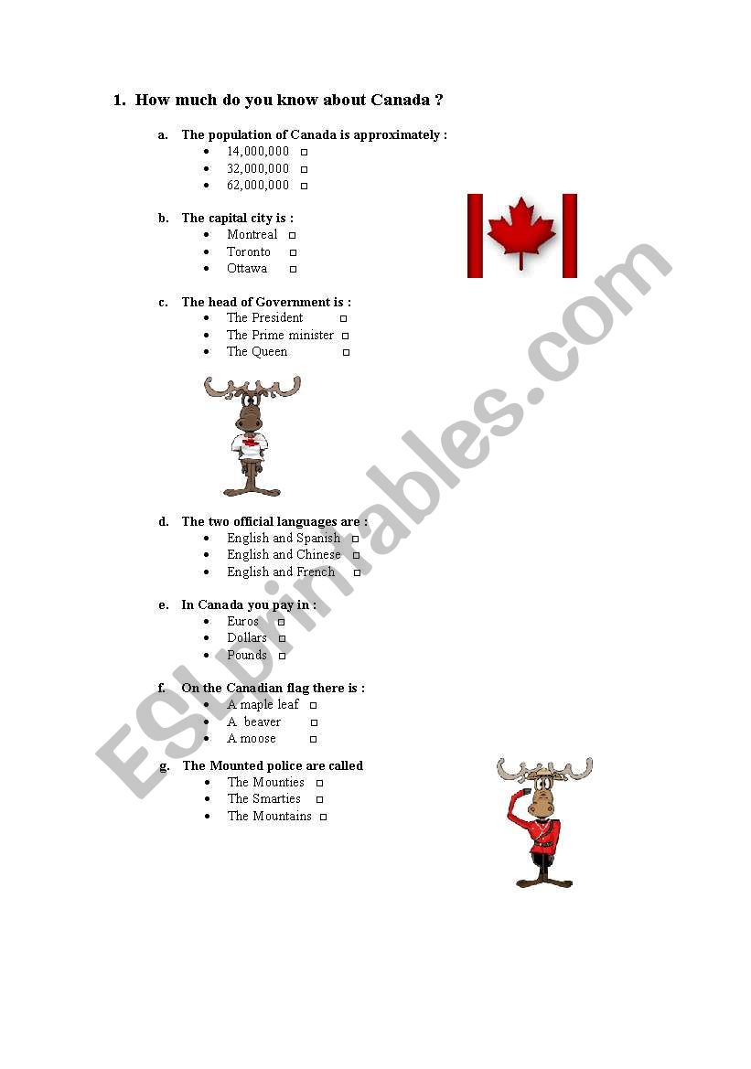 How much do you know about Canada ?