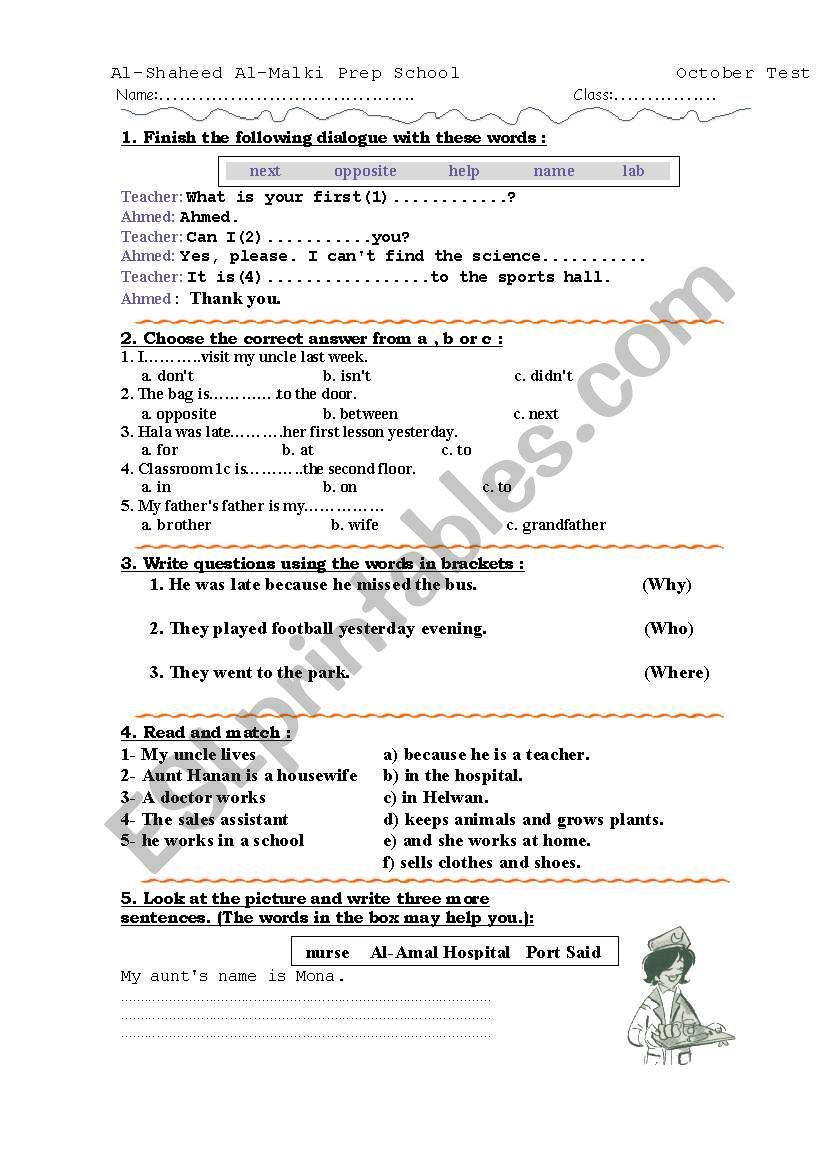 Test Oct worksheet