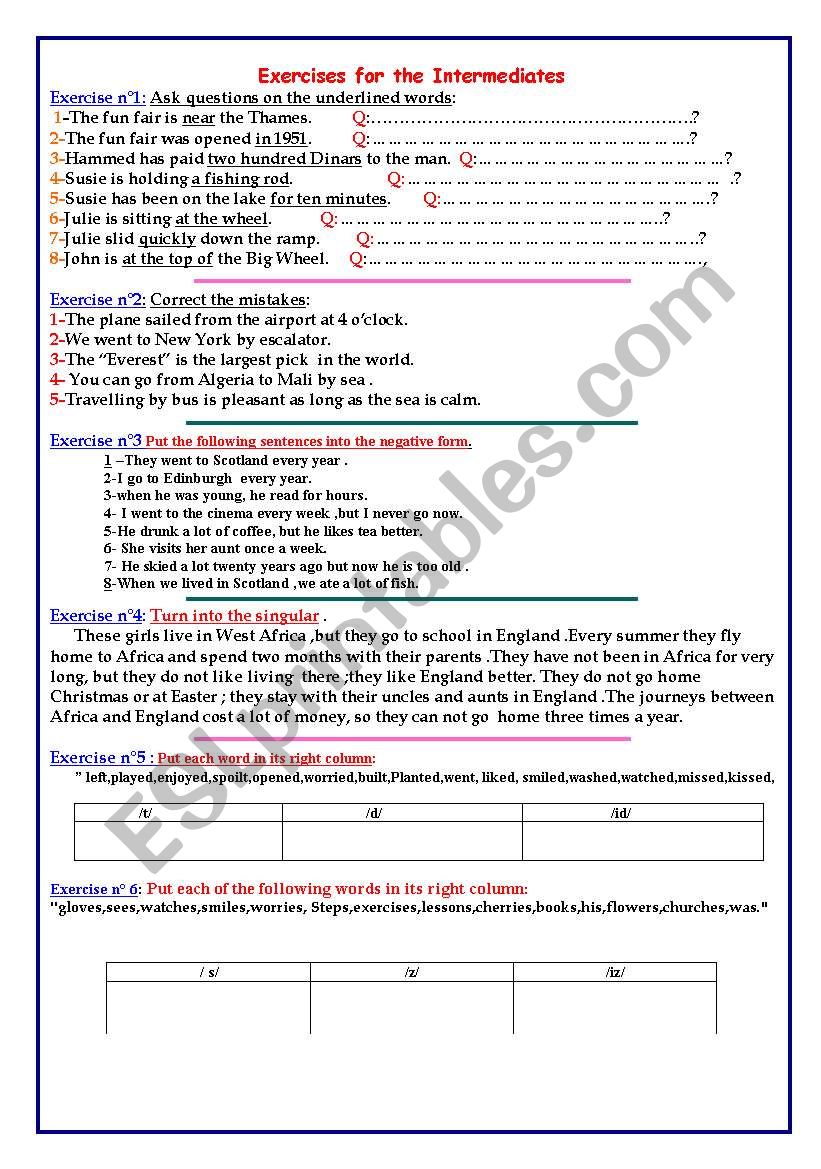 NICE AND USEFUL ACTIVITIES worksheet