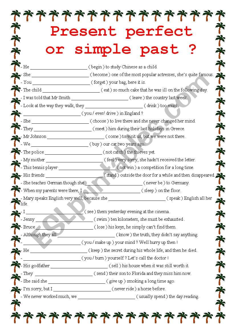Present perfect or Simple past