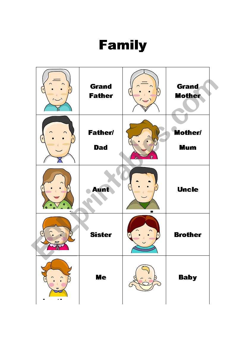 Worksheet Family Esl Worksheet By Boboleta Vrogue co