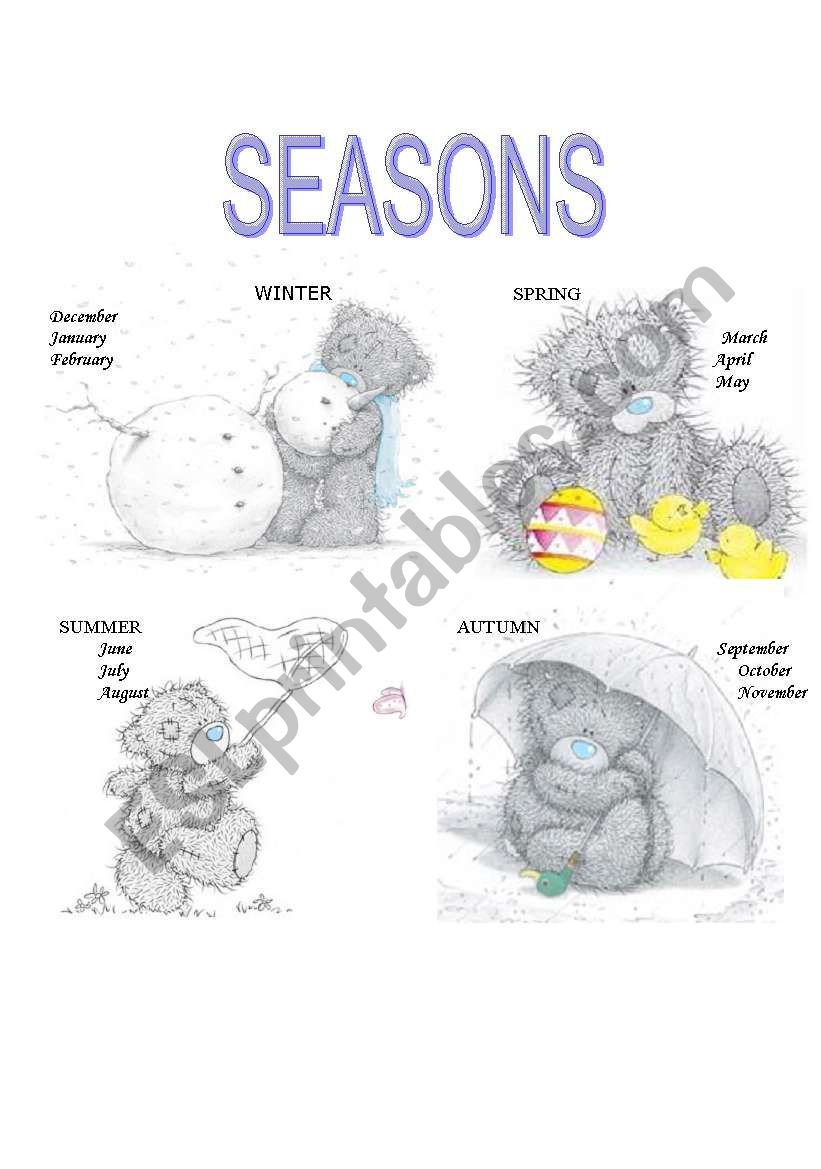 seasons worksheet