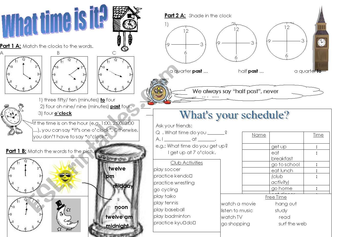 What Time Is It? worksheet