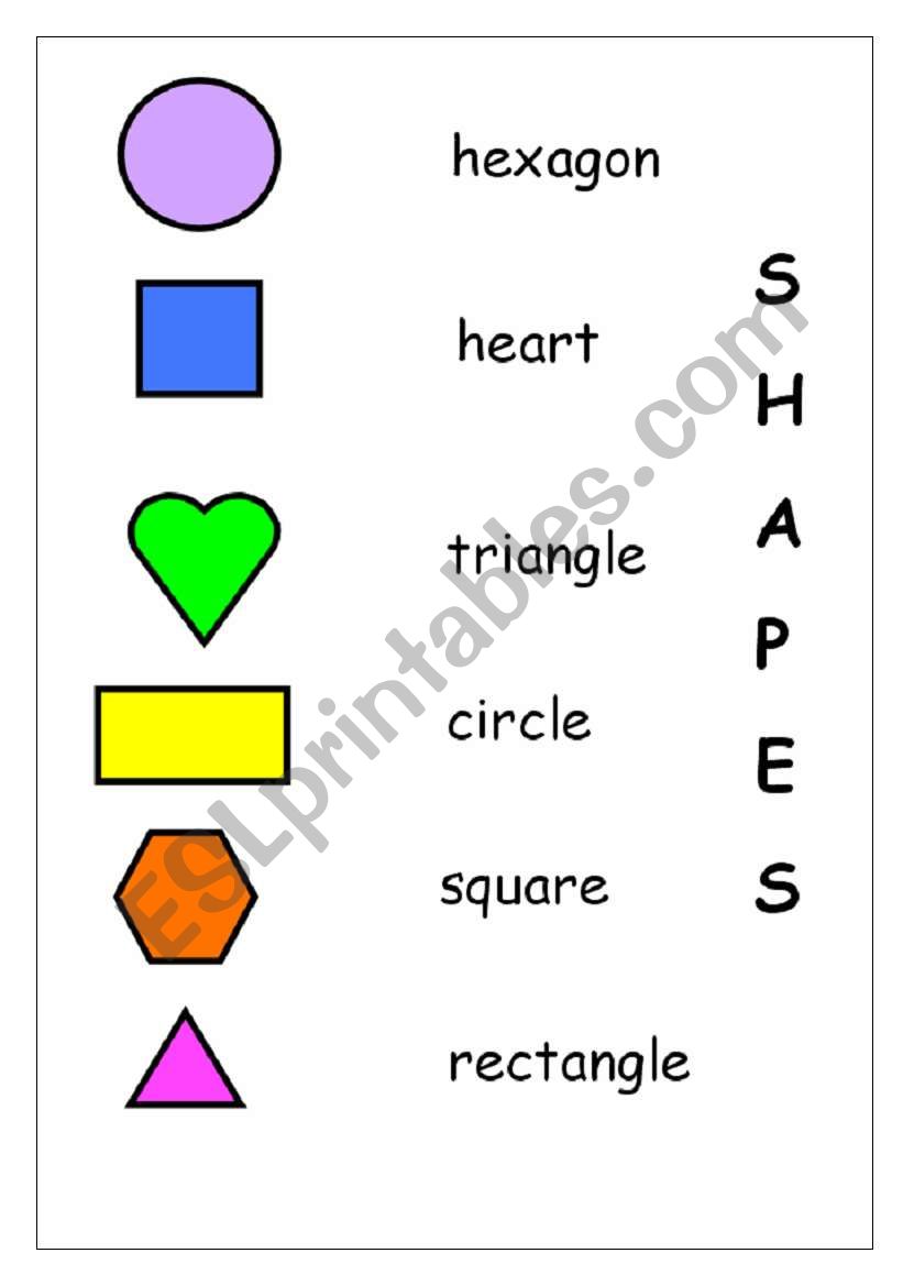 Shapes match worksheet