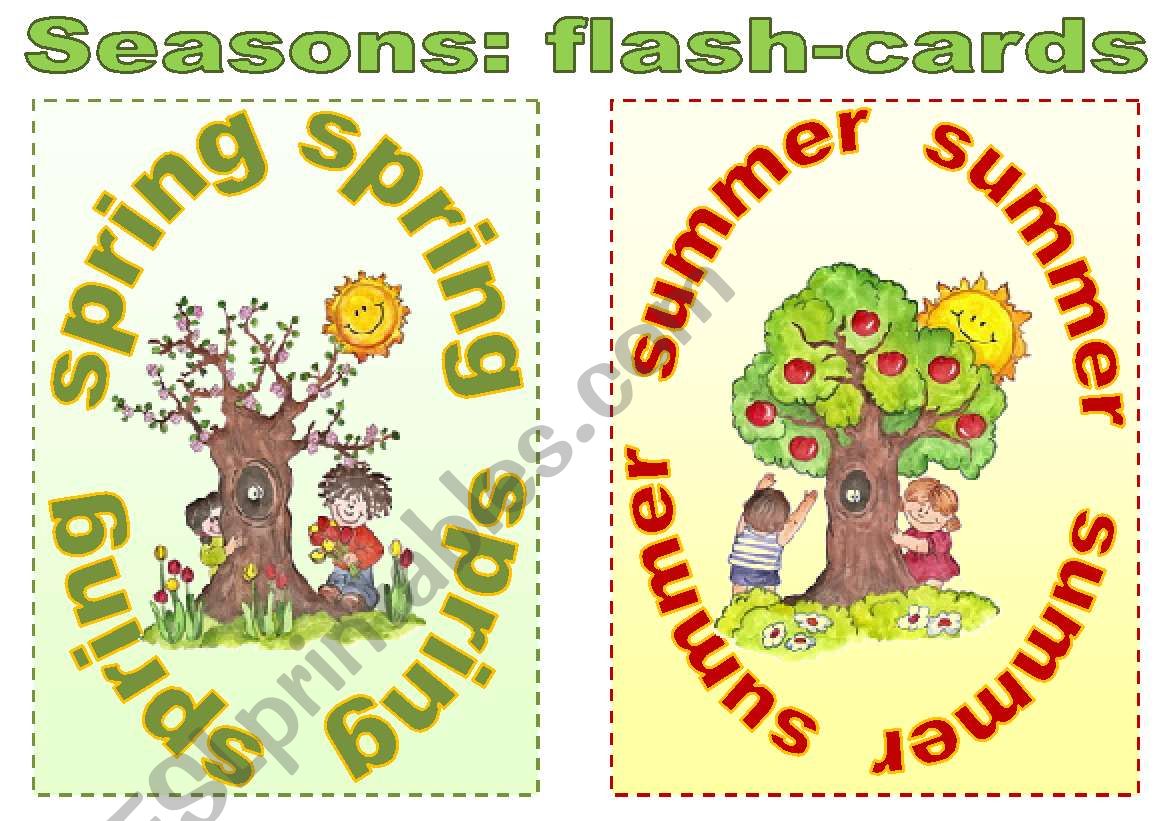 SEASONS - FLASH-CARDS (2pages)