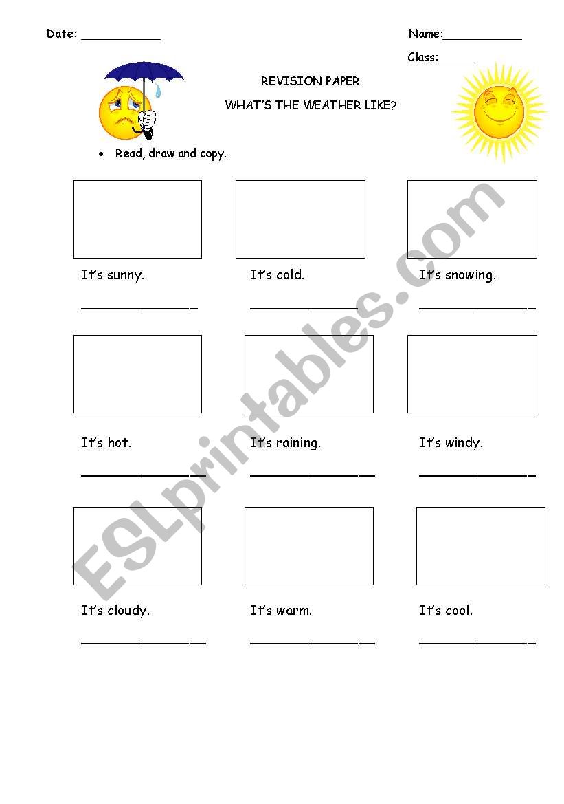 Whats the weather like? worksheet