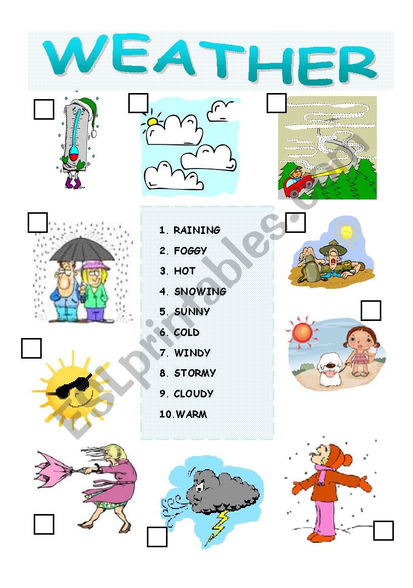 Weather worksheet