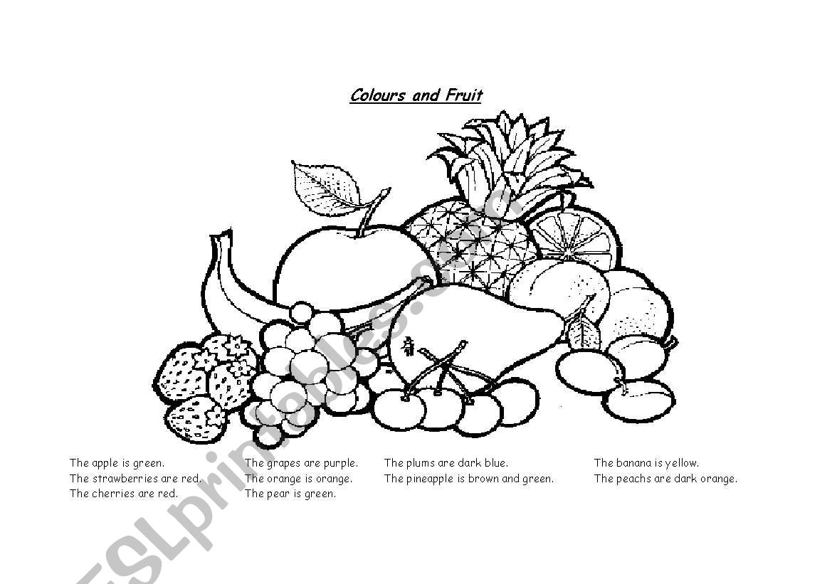 Fruit and colours worksheet