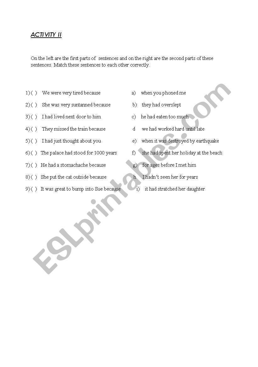 past tense worksheet worksheet