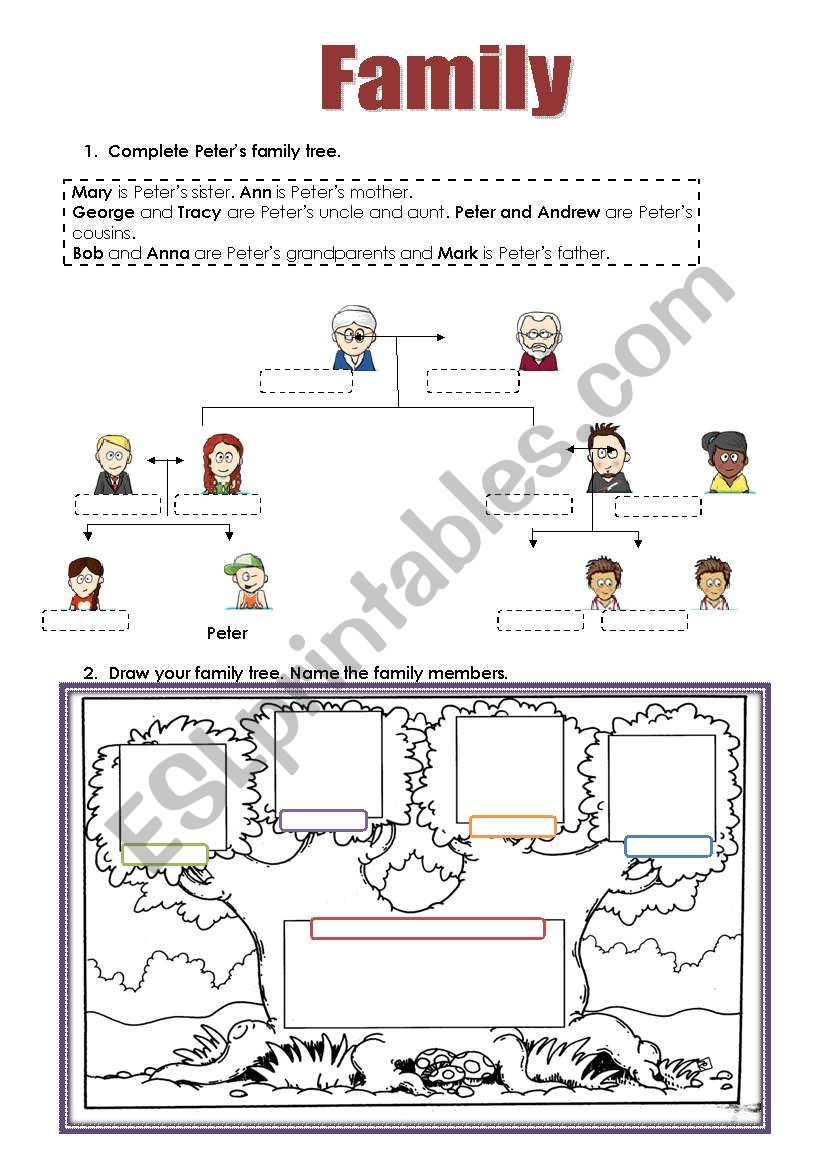 FAMILY worksheet