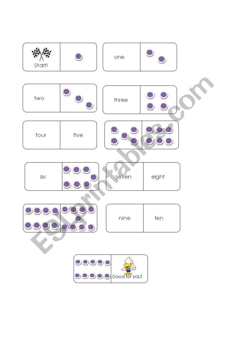 number dominoes worksheet