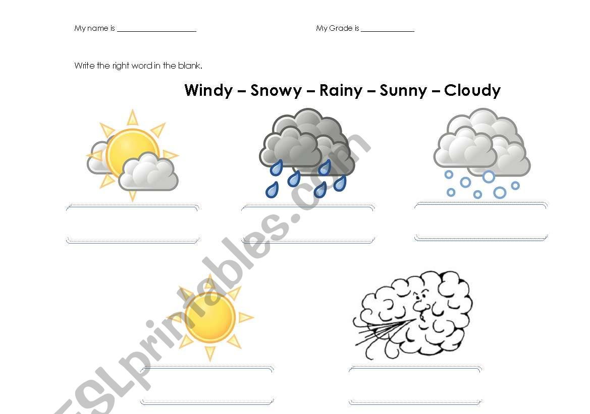 the weather worksheet