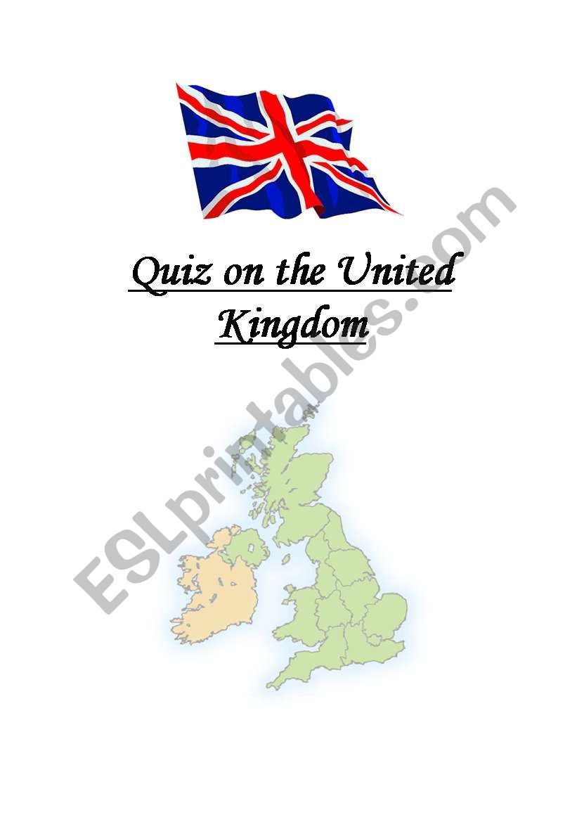 Quiz on the United Kingdom worksheet