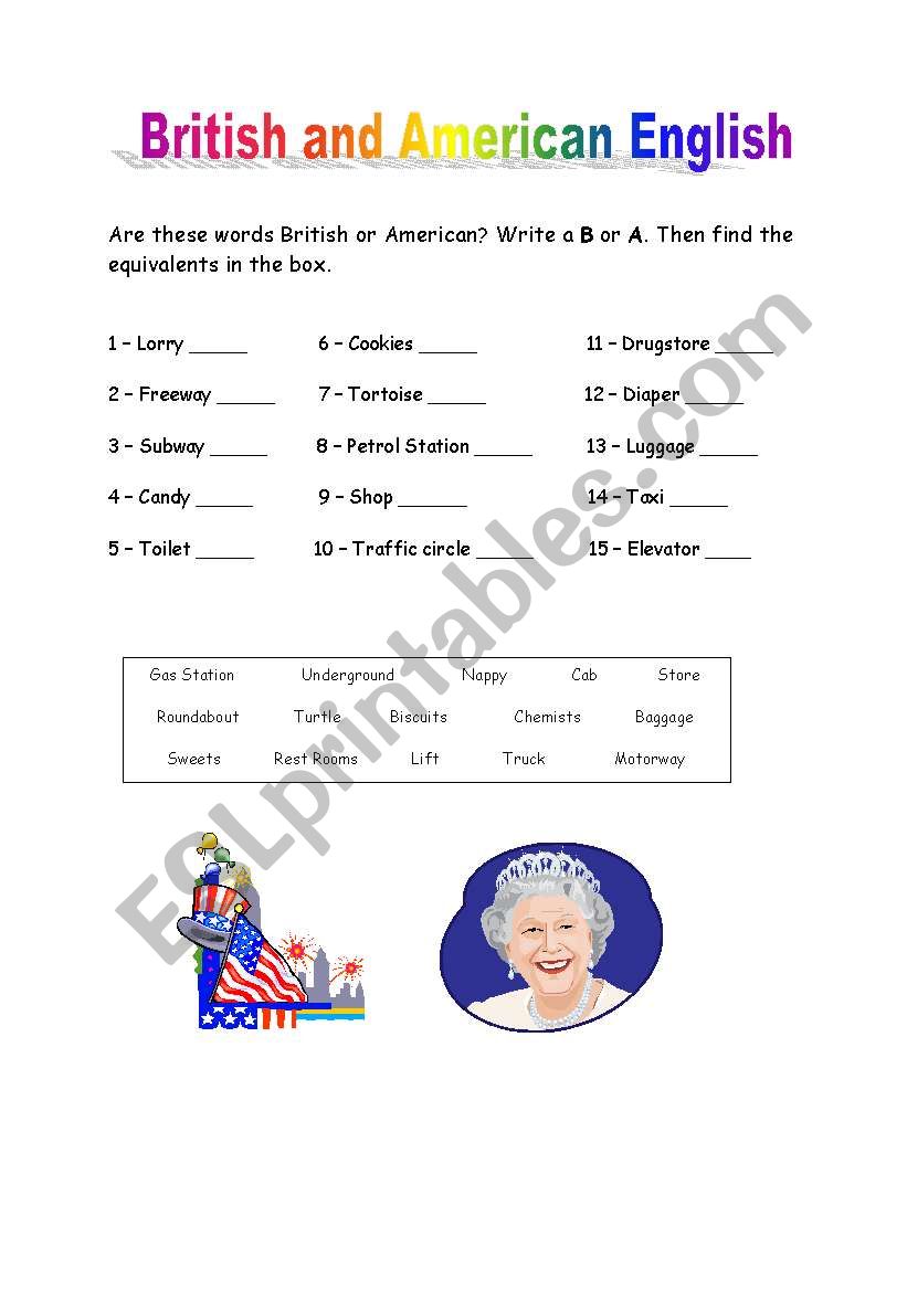 British English and American English