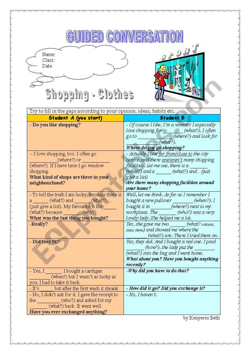 Guided Conversation - Shopping