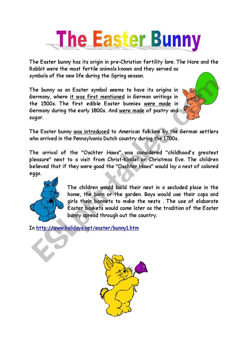 The Easter Bunny worksheet