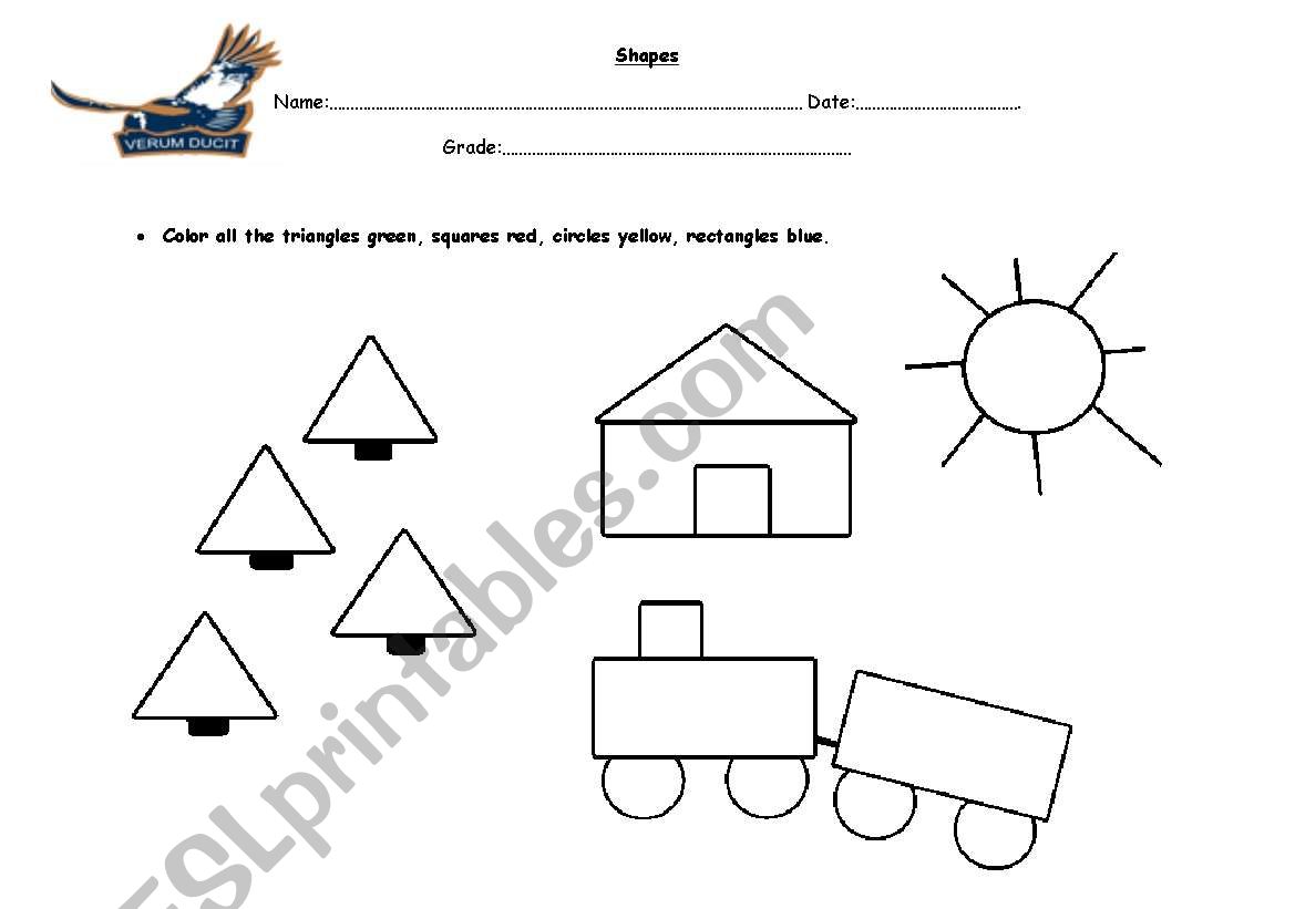 Shapes worksheet