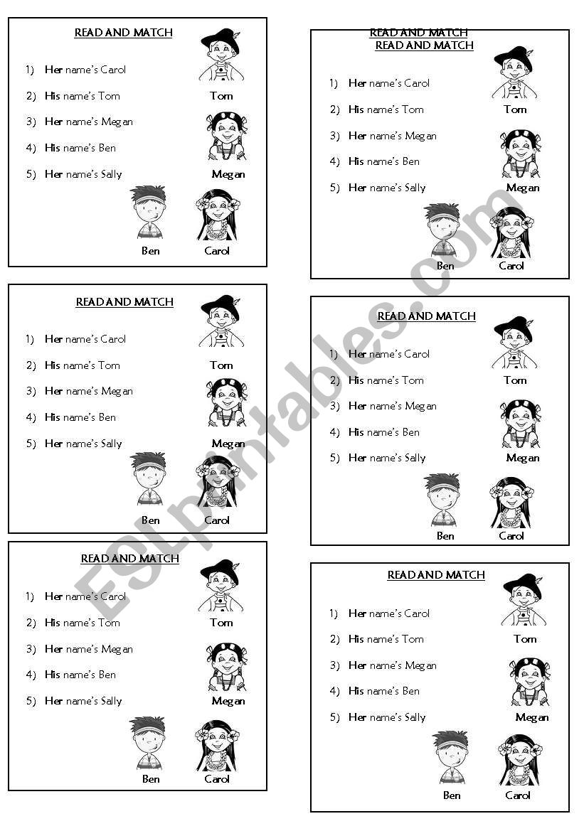 His/ her names... worksheet