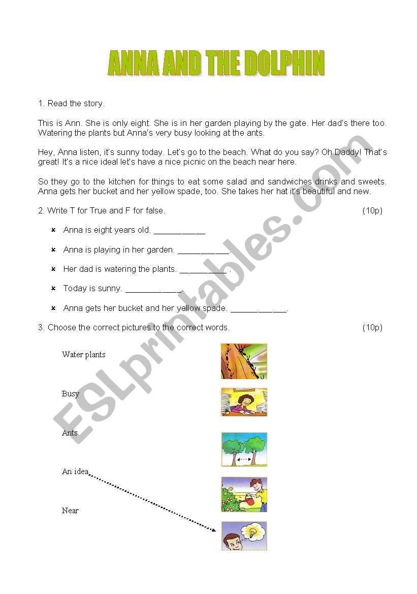 READING ACTIVITY worksheet