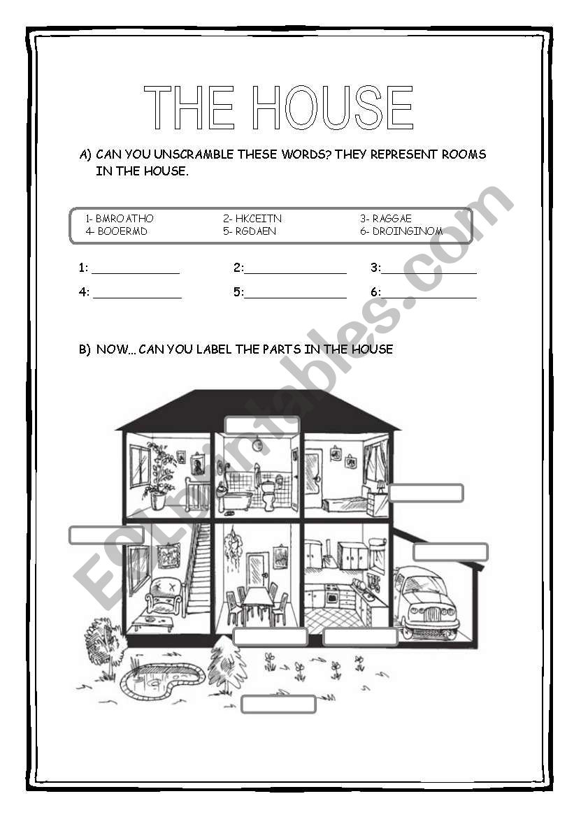 THE HOUSE worksheet