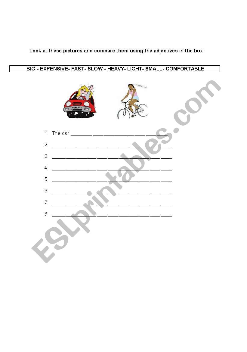 comparison worksheet