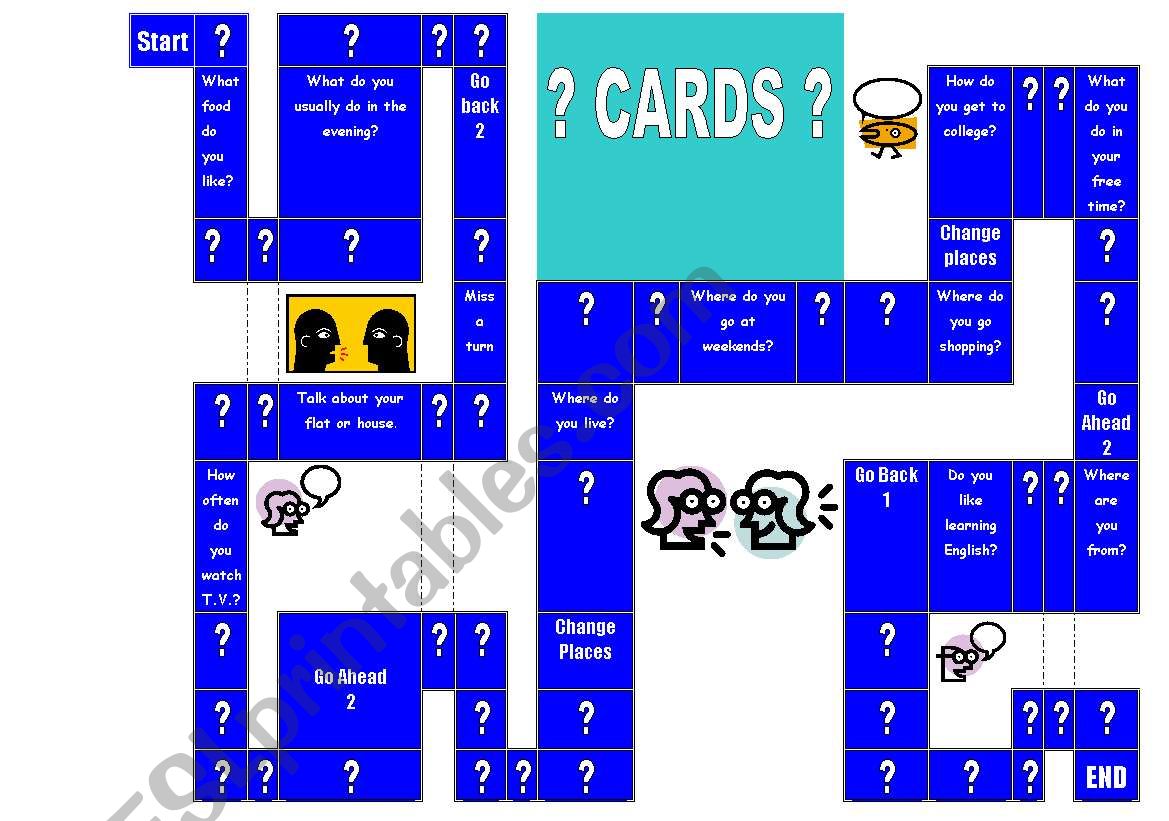 Speaking Board Game worksheet