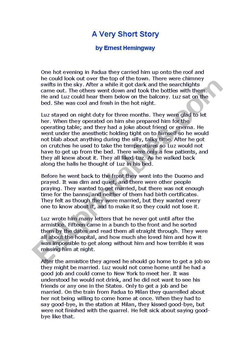 Very shop short story