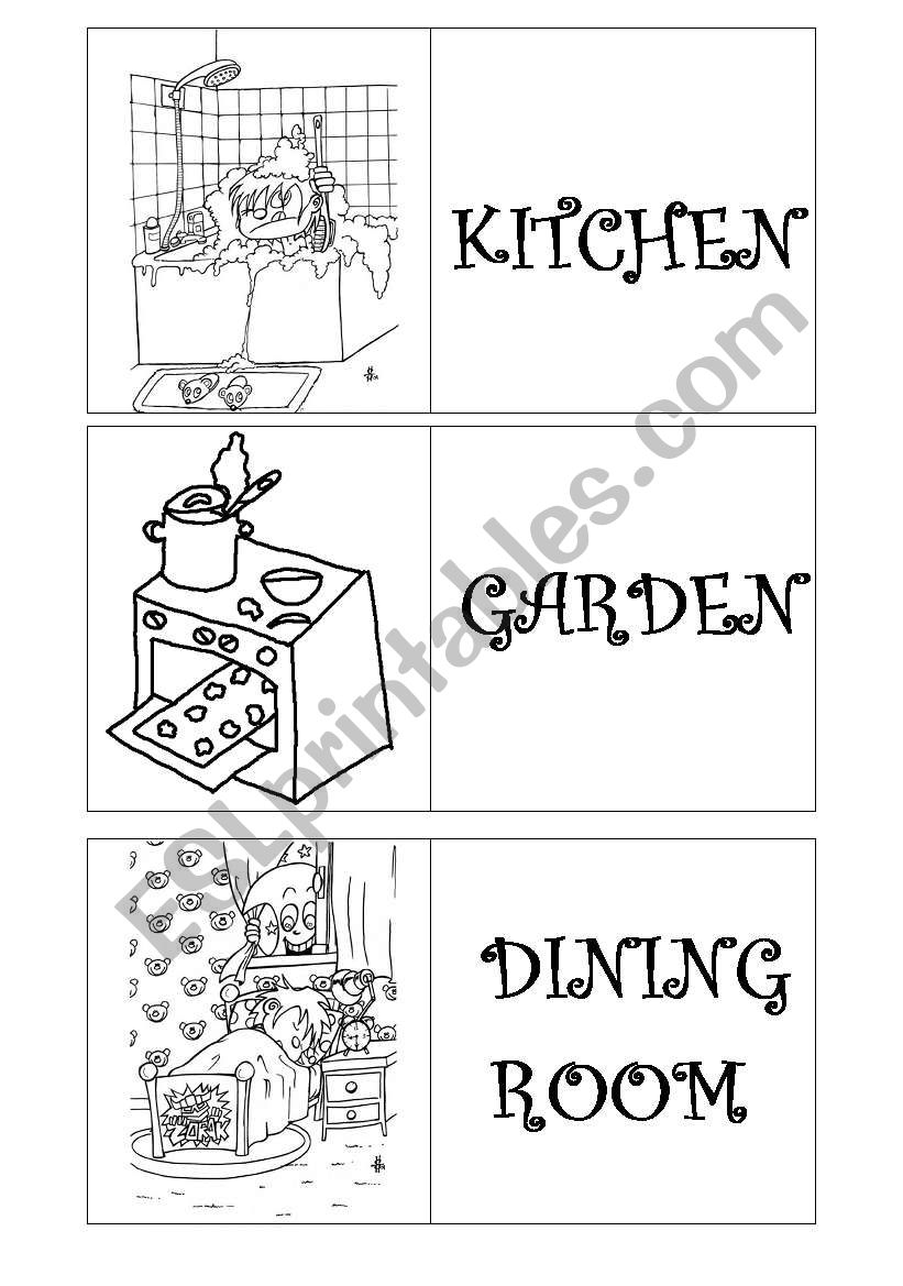 parts of the house domino worksheet