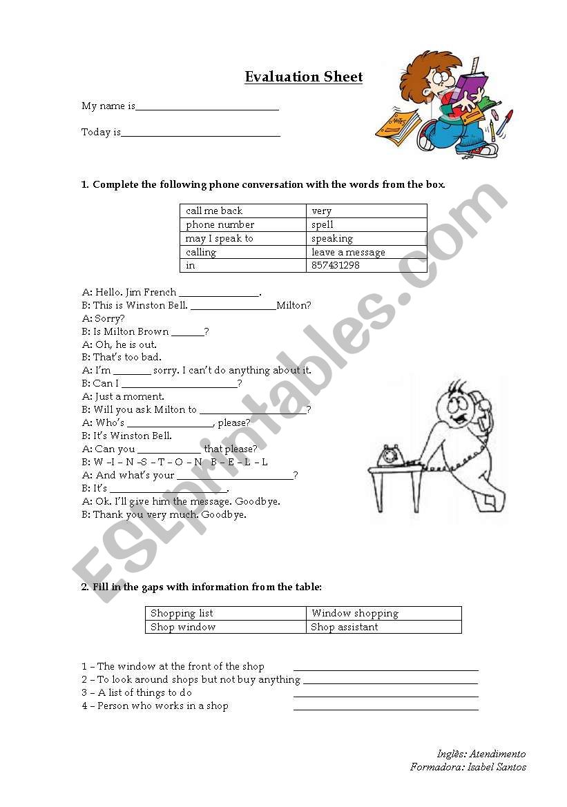 Test worksheet