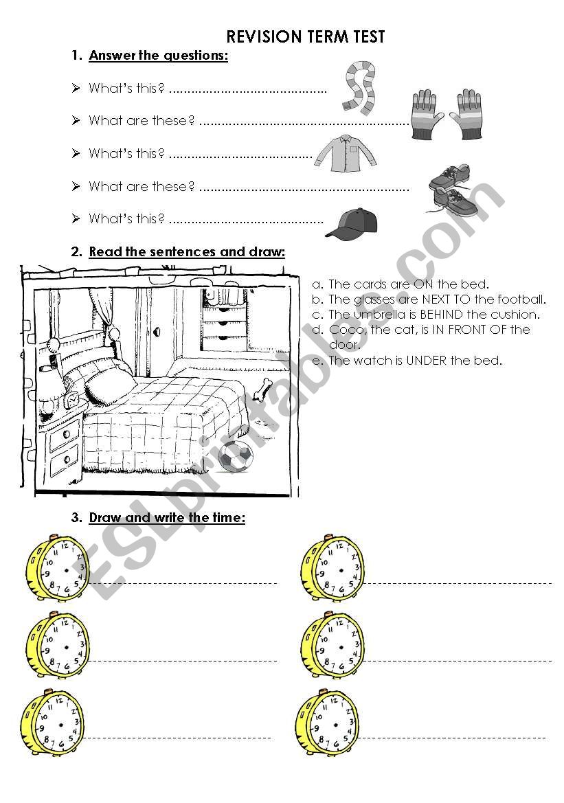 Revision sheet worksheet