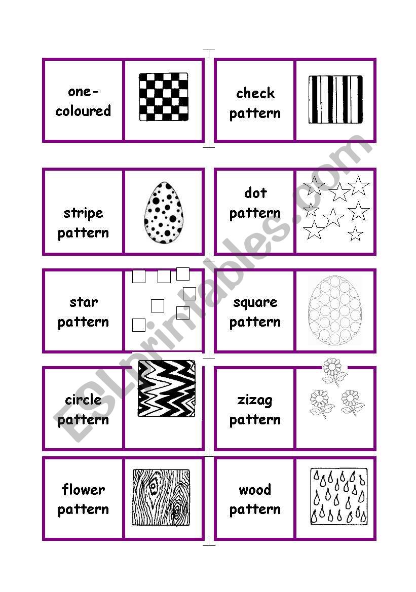 Dominoes - Patterns worksheet