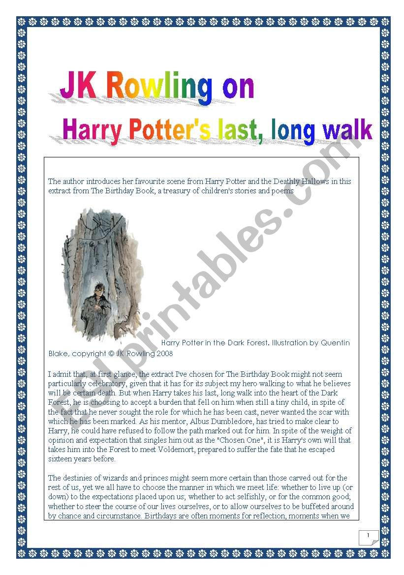 HARRY POTTER Project: guided READING & WRITING + CONVERSATION: COMPREHENSIVE project (5 pages)