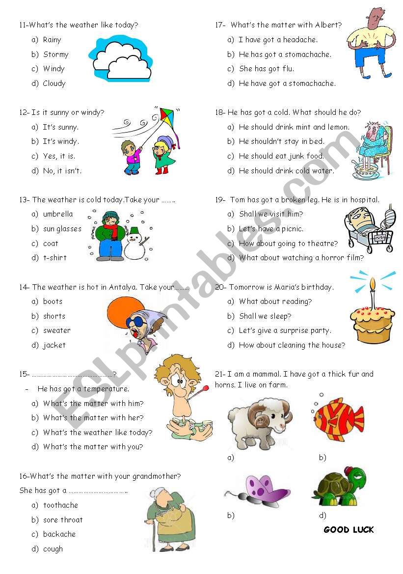 general test part 2 worksheet