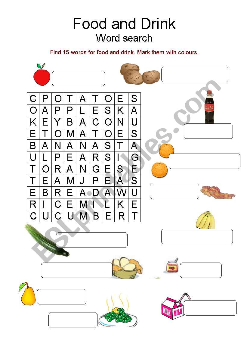 word search worksheet