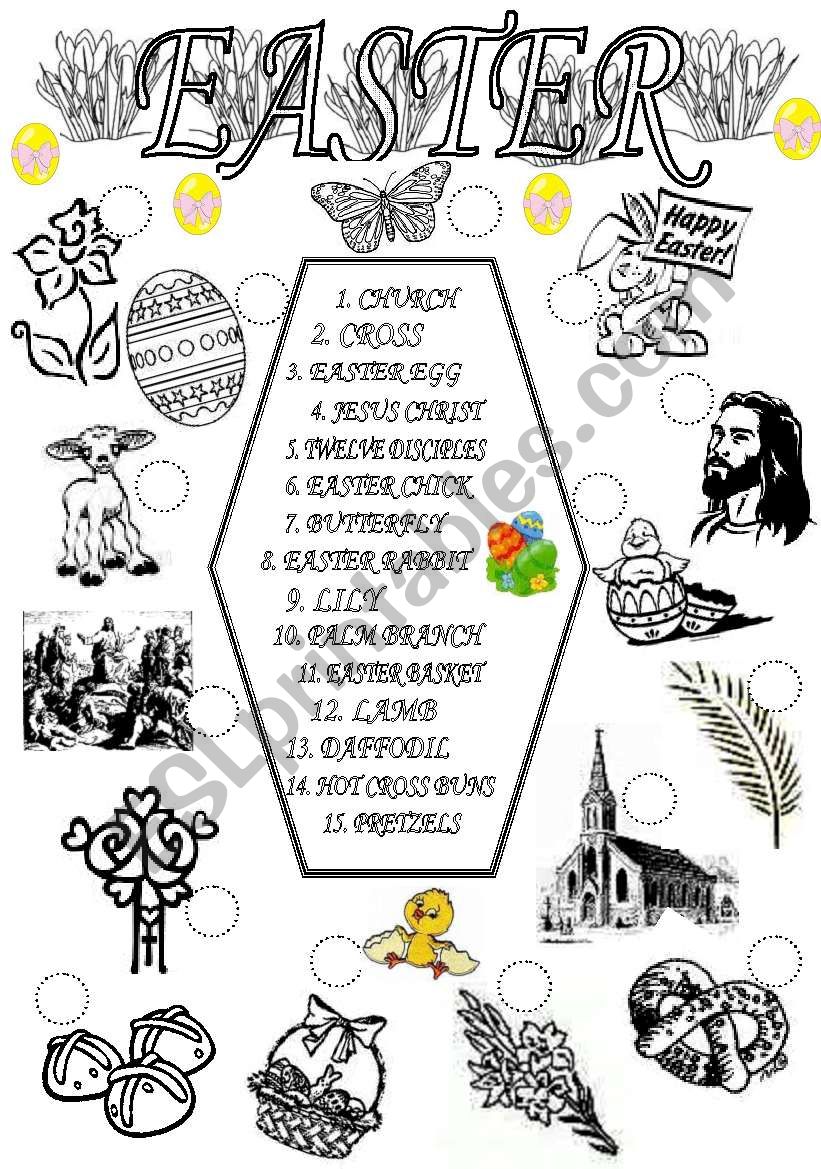 EASTER SYMBOLS  worksheet