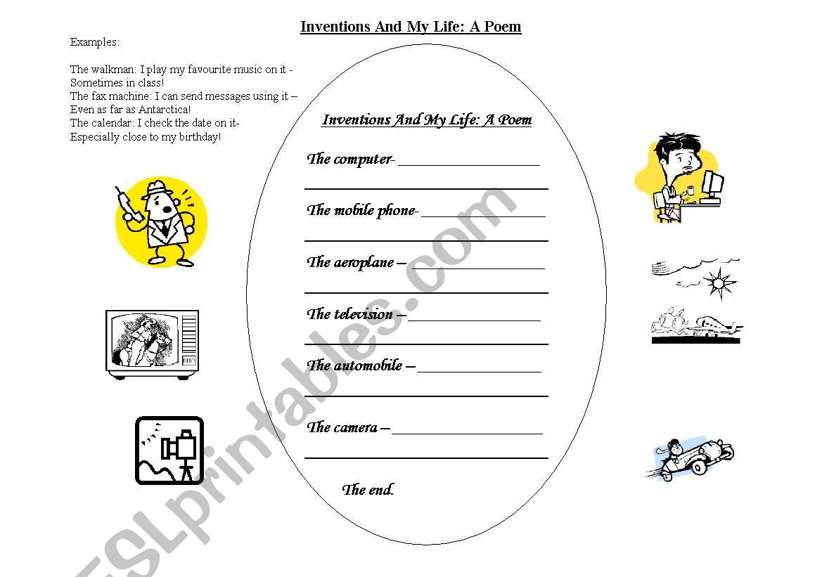 Invention and my life worksheet