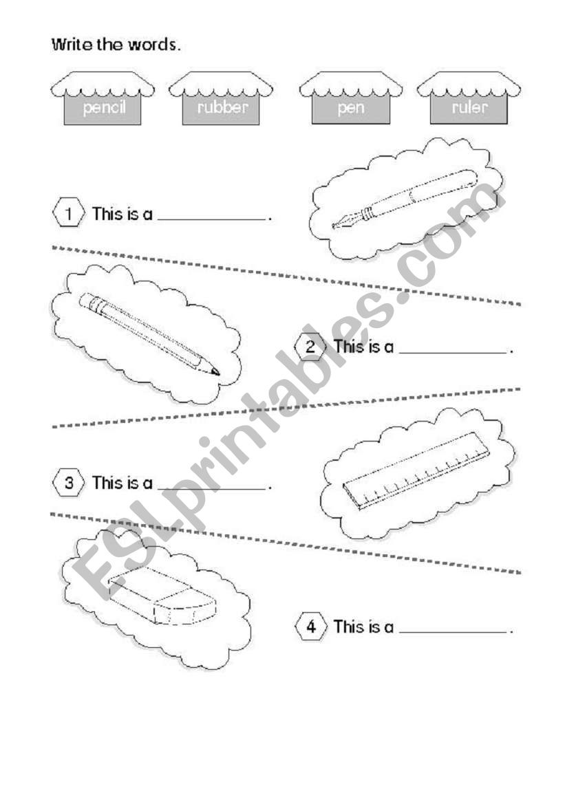 SCHOOL THINGS worksheet