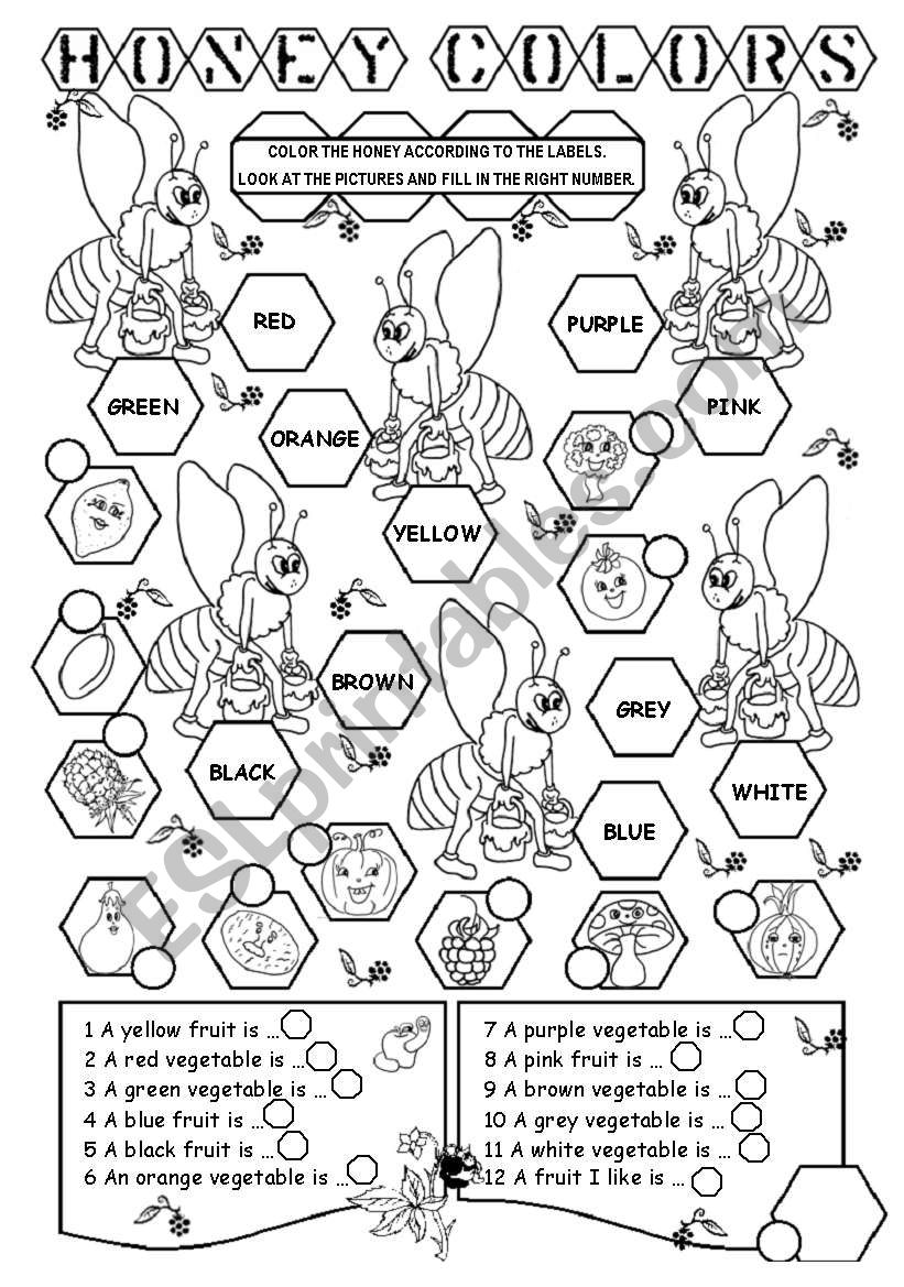 Honey colors (colors, fruit, vegetable)