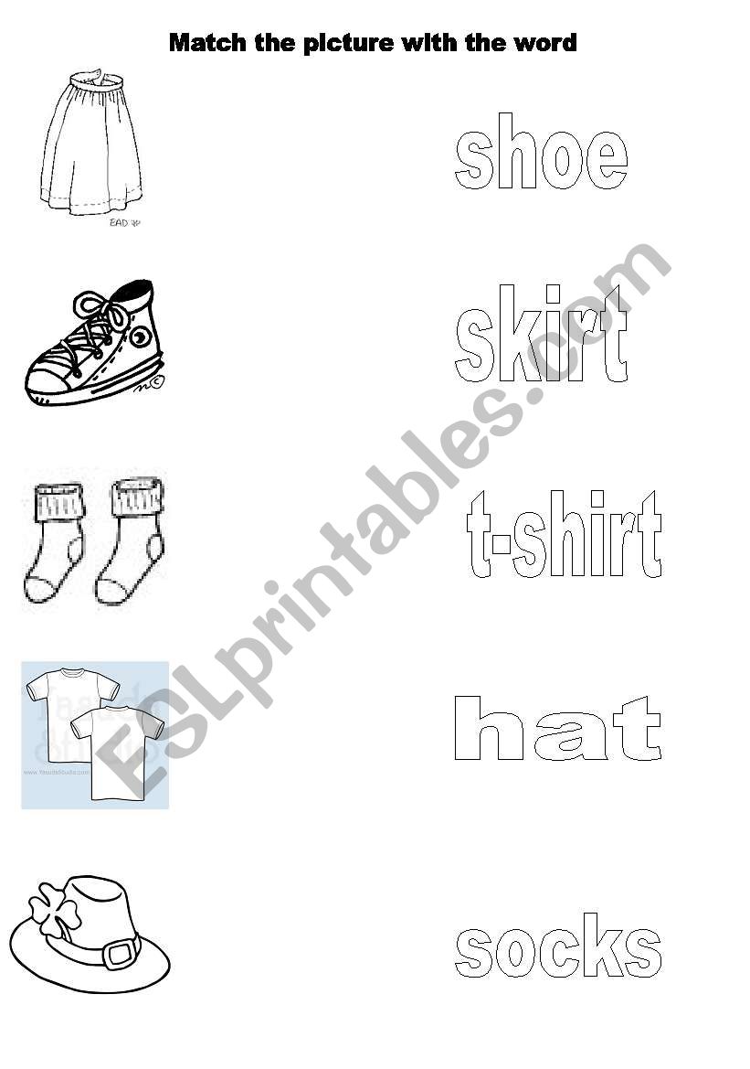 Clothes worksheet