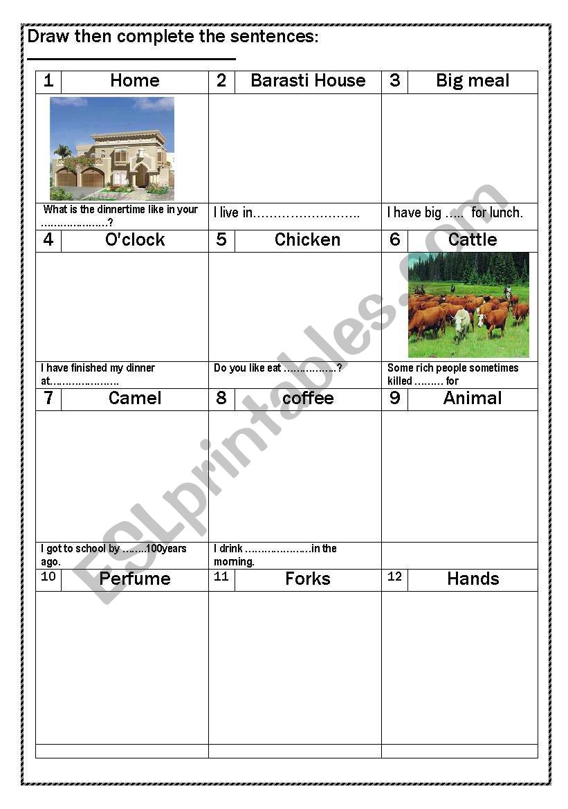 draw then write worksheet