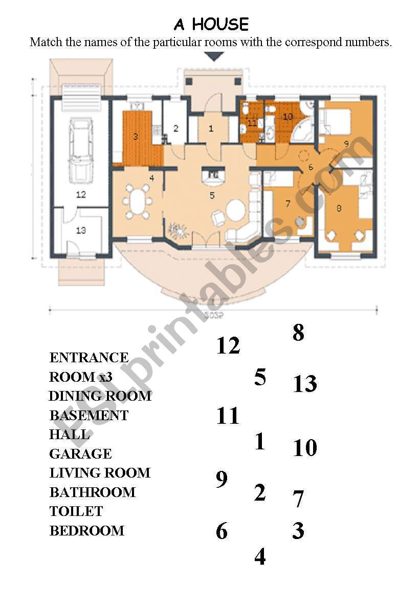 a design of a house worksheet