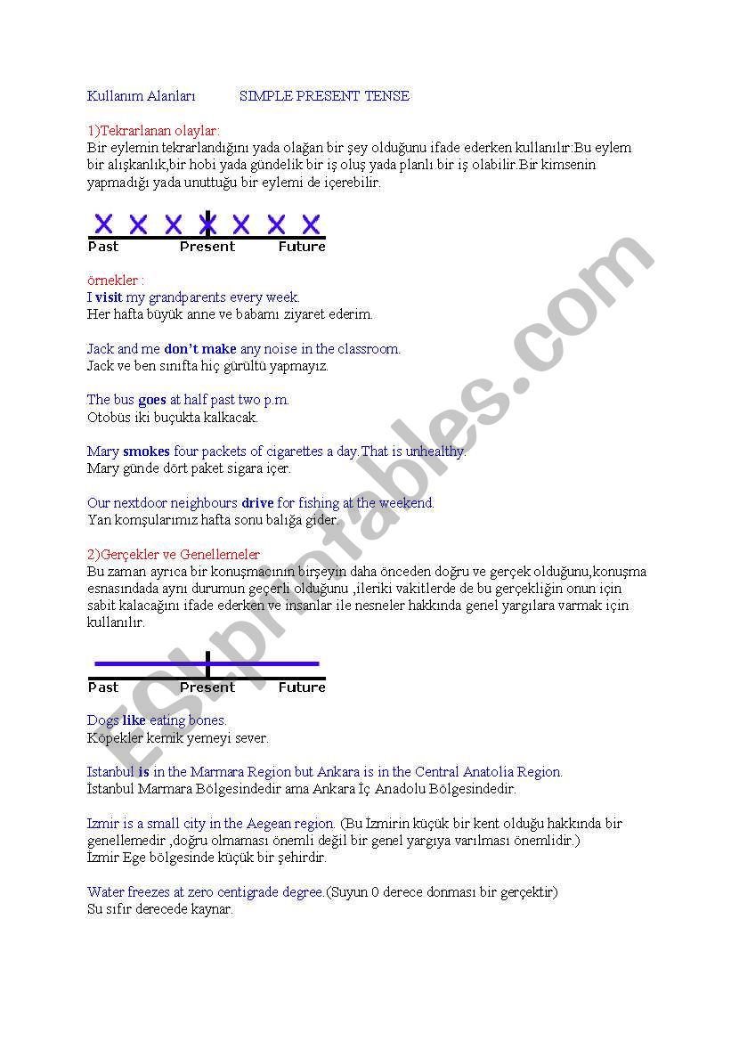 s.present tense worksheet