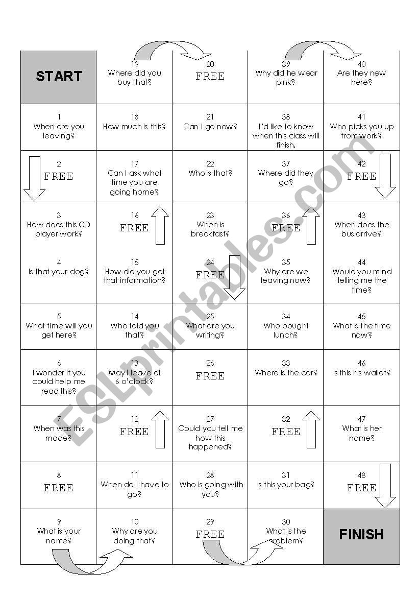 indirect questioning game worksheet