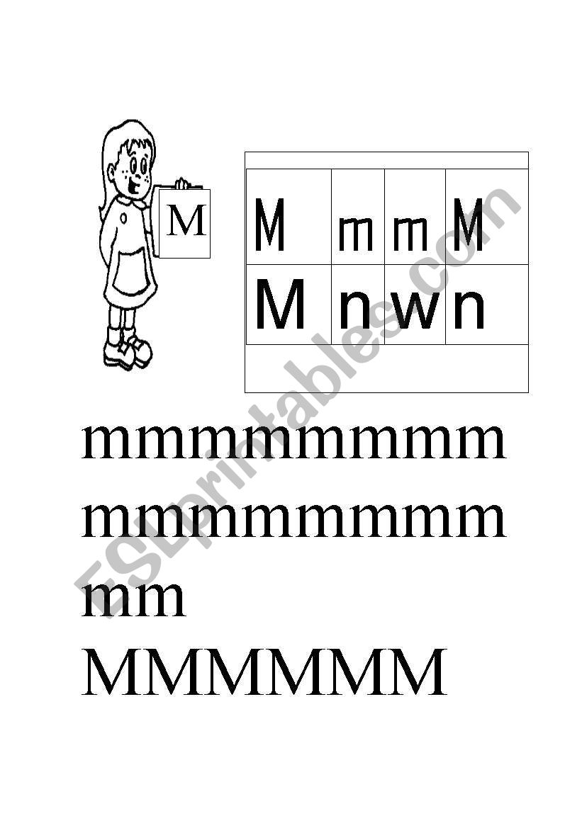 letter M worksheet