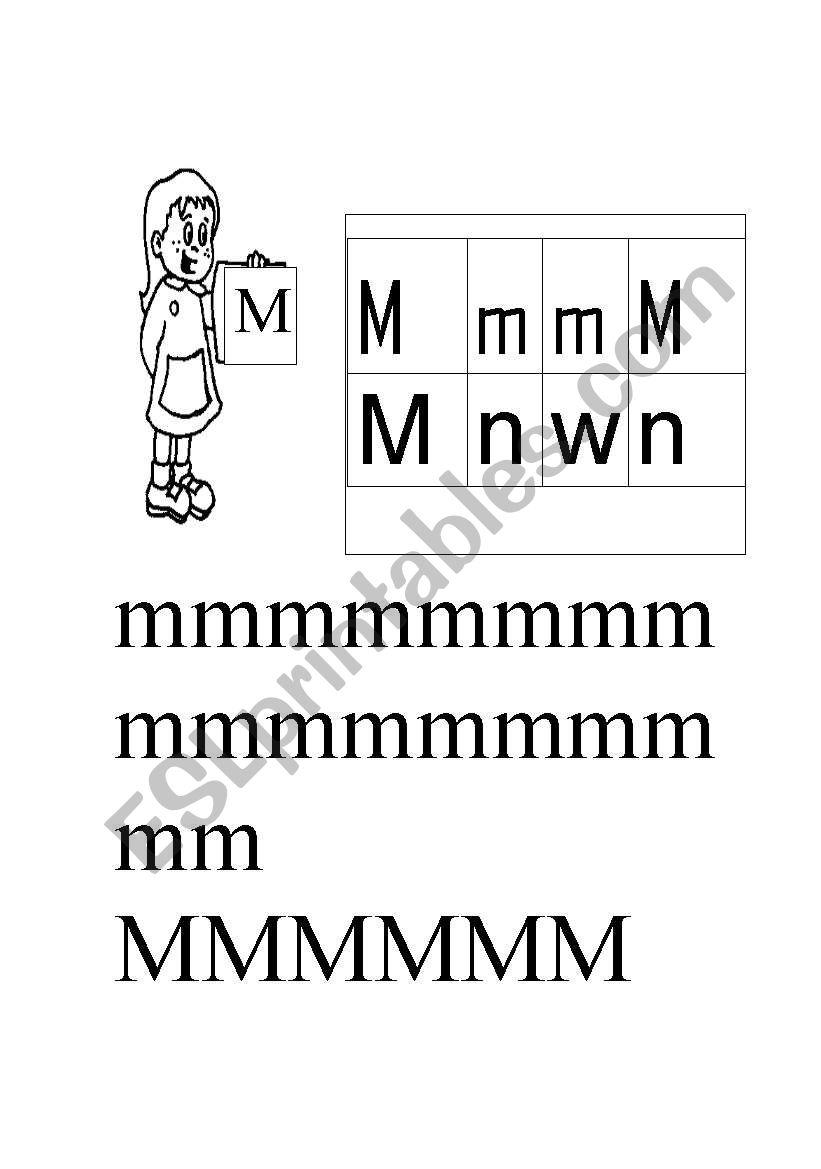 letter M worksheet