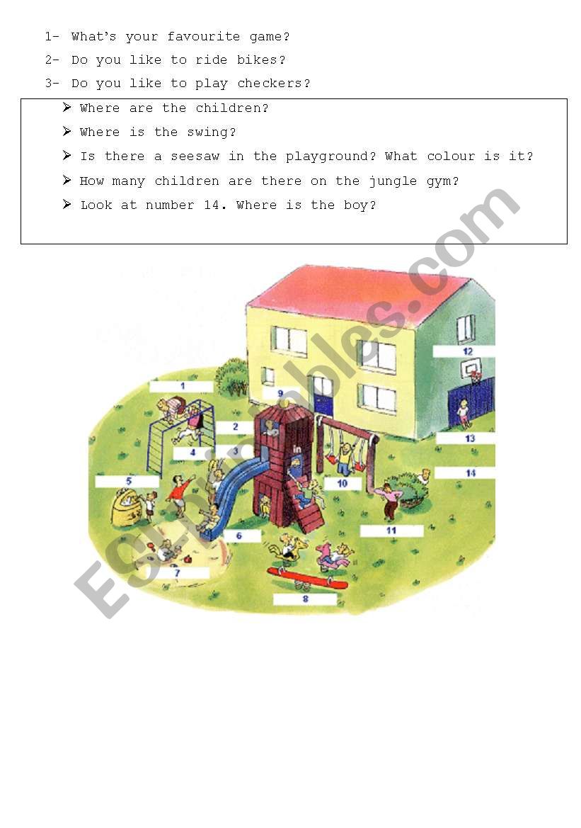 PALYGROUND worksheet