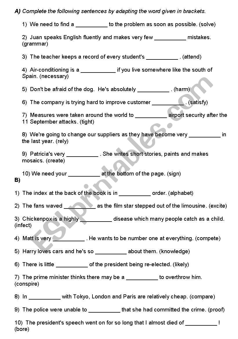 World building worksheet