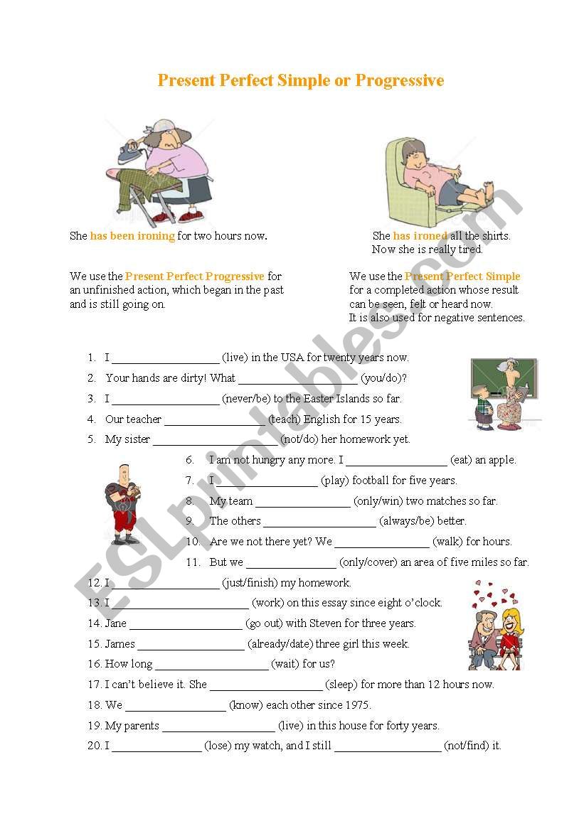 Present Perfect Simple or Progressive